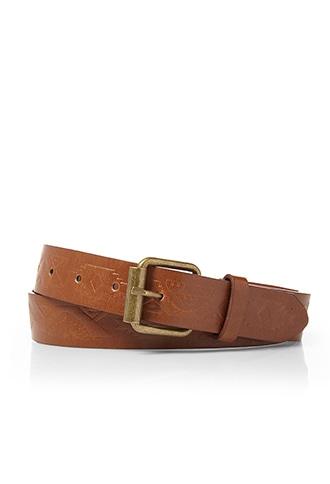 Forever21 Men Southwestern-inspired Faux Leather Belt