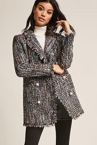 Forever21 Metallic Tweed Blazer