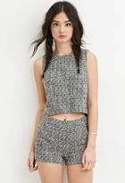 Forever21 Women's  Two-tone Boucle Shorts