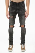 Forever21 Kdnk Faded Distressed Ankle-zip Jeans