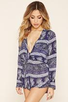 Forever21 Women's  Raga Striped Floral Romper