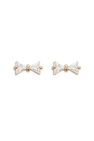 Forever21 Cz Bow Stud Earrings