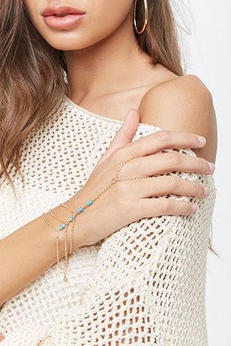Forever21 Faux Gem Hand Chain