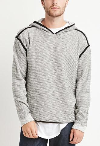 21 Men Men's  Marled Texture Knit Hoodie