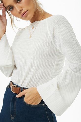 Forever21 Bell-sleeve Raglan Top