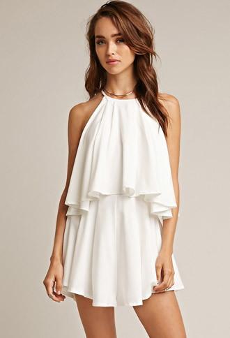 Forever21 Tiger Mist Sweetheart Playsuit