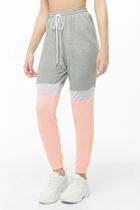 Forever21 Colorblock Mesh Panel Joggers