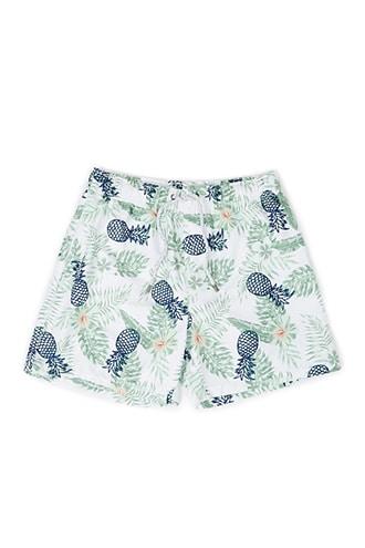 Forever21 Vintage Summer Pineapple & Botanical Swim Trunks