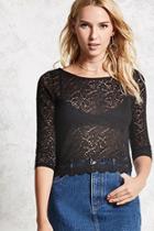 Forever21 Sheer Lace Top