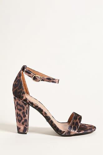Forever21 Leopard Velvet Heels