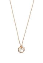 Forever21 Rhinestone Charm Necklace (gold/clear)