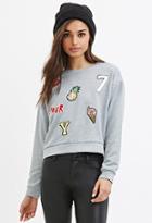 Forever21 Women's  Sequined Patch Sweatshirt