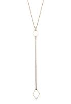 Forever21 Faux Gemstone Longline Necklace (antic Gold/clear)