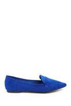 Forever21 Faux Suede Pointed Loafers