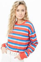 Forever21 Striped Fleece Sweatshirt