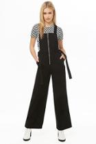 Forever21 Twill Zip-up Overalls