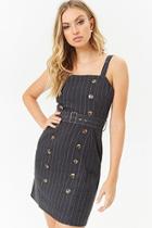 Forever21 Double-breasted Pinstriped Mini Dress