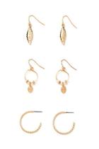 Forever21 Hoop And Drop Earring Set