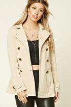 Forever21 Women's  Tan Double-breasted Coat