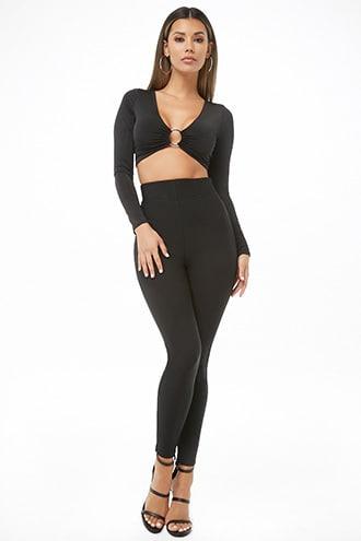 Forever21 High-rise Tapered Pants