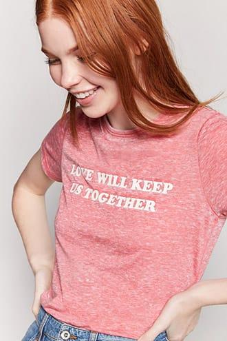 Forever21 Love Will Keep Us Together Graphic Tee