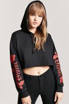 Forever21 Divine Graphic Crop Hoodie
