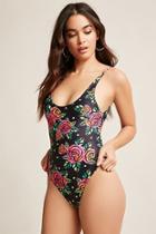 Forever21 Kulani Kinis Floral One-piece Swimsuit