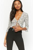 Forever21 Flower Ruffle Crop Top