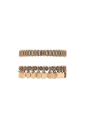 Forever21 Medallion Stretch Bracelet Set