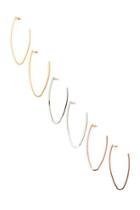 Forever21 Oval Hoop Earring Set