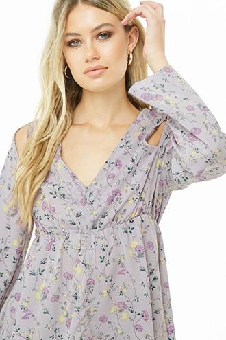 Forever21 Floral Print Babydoll Top