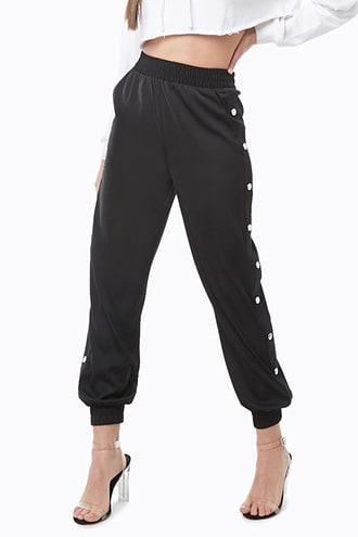 Forever21 Snap-button Elasticized Joggers