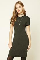 Forever21 Women's  Charcoal & Black Ringer T-shirt Dress