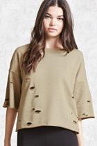 Forever21 Contemporary Distressed Top