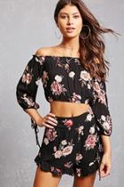 Forever21 Floral Blouse & Short Set