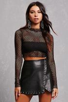 Forever21 Chain-link Fishnet Crop Top