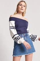 Forever21 Balloon-sleeve Off-the-shoulder Top