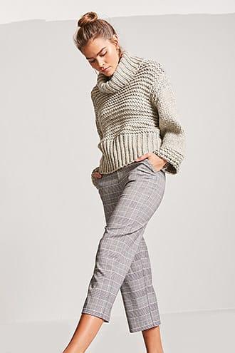 Forever21 Glen Plaid Capri Pants