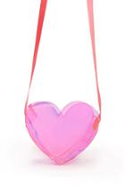 Forever21 Transparent Iridescent Heart-shaped Shoulder Bag