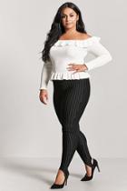 Forever21 Plus Size Pinstripe Stirrup Leggings