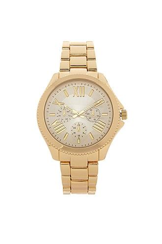 Forever21 Gold High-shine Chronograph Watch