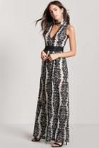 Forever21 Cutout Embroidered Maxi Dress