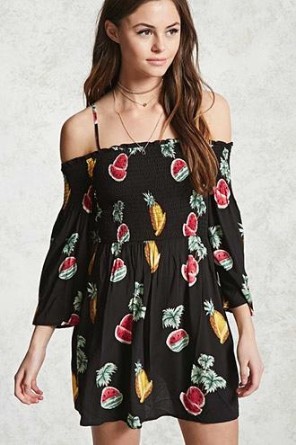 Forever21 Printed Smock Mini Dress