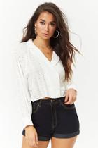 Forever21 Double-breasted Eyelet Jacket