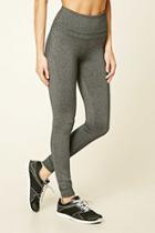 Forever21 Women's  Charcoal Heather Active Heathered Leggings