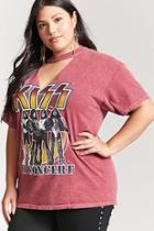 Forever21 Plus Size Kiss In Concert Graphic Tee