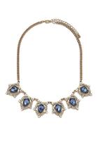Forever21 Teardrop Statement Necklace (antic Gold/blue)