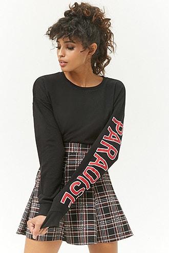 Forever21 Plaid Mini Skater Skirt