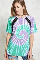 Forever21 Lace-up Tie-dye Tee