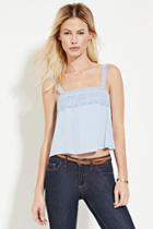 Forever21 Women's  Lace-trimmed Top